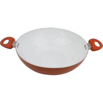 Elekom Дълбок уок тиган 30 см, Керамично незалепващо покритие, Индукционно дъно