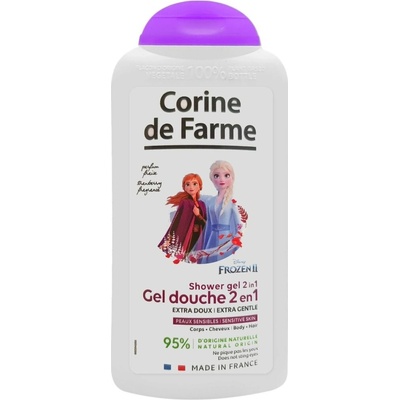 Corine de Farmu Frozen II 2v1 šampón na vlasy a sprchový gél pre deti 300 ml