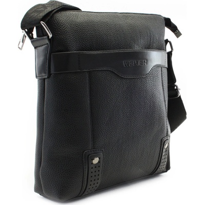 Černá pánská zipová crossbody taška Moses