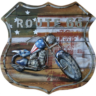Nástěnný obraz Moto route 66 - 60*5.5*60 cm - Clayre & Eef
