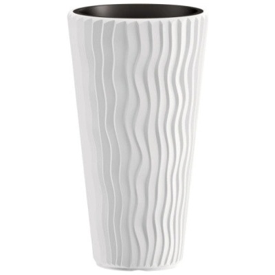 Prosperplast květináč SANDY SLIM bílý 34,9 cm DPSP350-S449