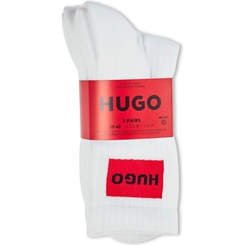 Hugo Чорапи Hugo Mens HUGO Bodywear 3 Pack Rib Patch Socks - White