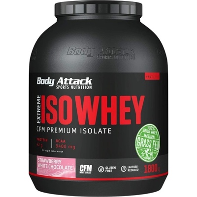 Body Attack Sports Nutrition Extreme Iso Whey [1800 грама] Ягода - бял шоколад