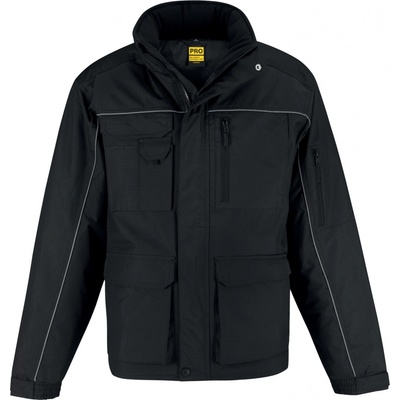 B&C Jacket Shelter Pro Pánska pracovná bunda JUC41 Black