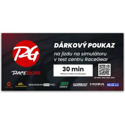 Dárkový poukaz na jízdu na simulátoru - 30 min / tištěný, poštou