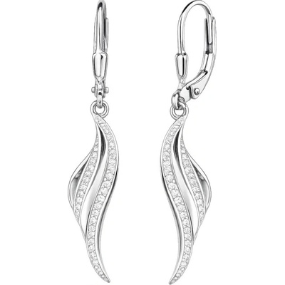 GRACE Silver Jewellery Stříbrné visací náušnice se zirkony Sabrina stříbro 925/1000 E-1512-MHT-7807/349 Stříbrná