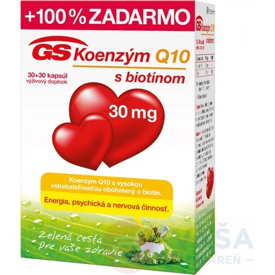 GS Koenzým Q10 30 mg 30+30 kapsúl