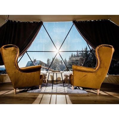 Glamping v Beskydách s wellness a raňajkami