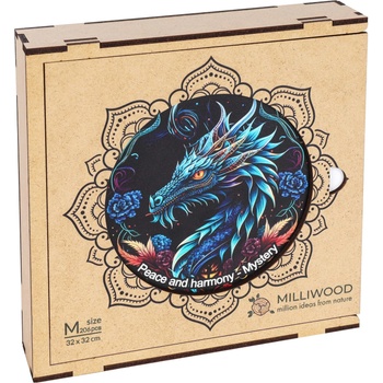 Milliwood Дървен пъзел Milliwood, Peace and Harmony, 206 части - Мандала, Загадка (M-Mystery-5071)