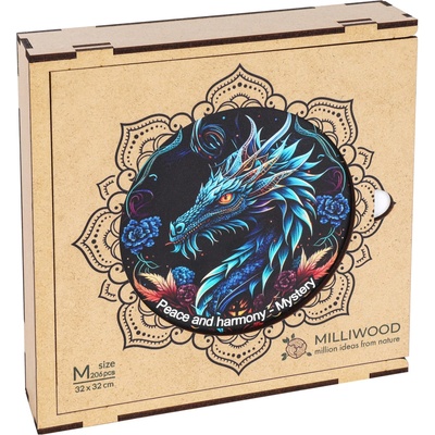 Milliwood Дървен пъзел Milliwood, Peace and Harmony, 206 части - Мандала, Загадка (M-Mystery-5071)