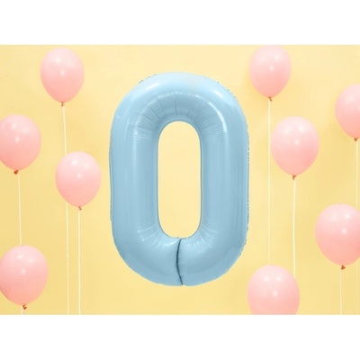 Party Deco FB1P 0 001J Fóliový balón Číslo svetlo modrý 86cm 0