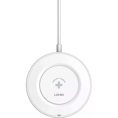 LDNIO AW003 Wireless Desktop Charger 32W - поставка (пад) с до 15W безжично захранване, USB-A и USB-C изходи за зареждане на мобилни устройства (бял)
