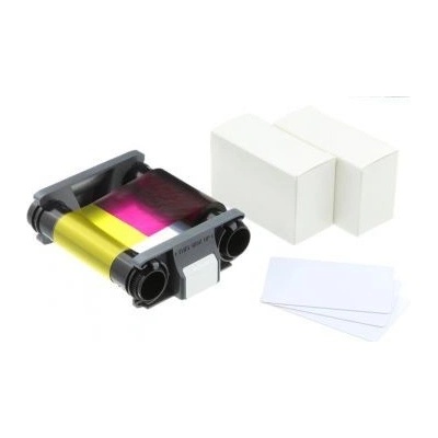 BADGY YMCKO, barevná páska pro tiskárny Badgy + 100 PVC karet (0,76mm) (CBGP0001C)