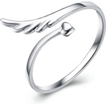 Silenti Jewelry Сребърен пръстен "Ангелска Закрила" - 6 - 52мм (16.6мм диам. )