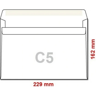 Papierová obálka C5 (162x229mm) samolepiaca (50ks)