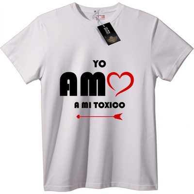 NOONEBRAND Тениска Обичам Токсичното си Сърце - 7XL, White