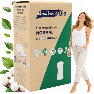 Vuokkoset 100% Bio Normal dámske slipové vložky 26 ks