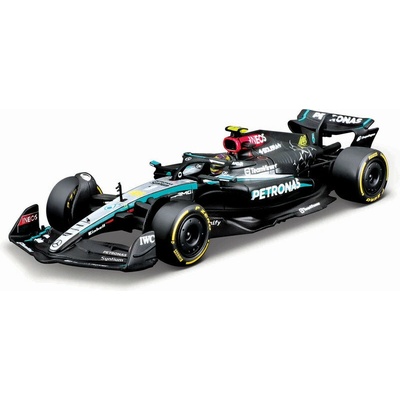 Bburago Mercedes-AMG F1 W15 2024 44 Hamilton s jezdcem 1:43