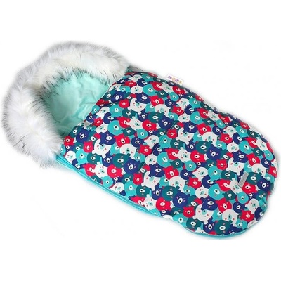 Baby Nellys 105 x 55 Velvet Winter Lux Barevní medvědi