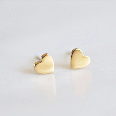 Ornamenti Pozlacené náušnice Heart Mini gold ORT300066