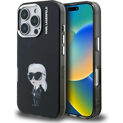 KARL LAGERFELD Кейс Karl Lagerfeld IML Aquarelle Karl & Logo MagSafe за iPhone 16 Pro Max - черен (3666339465315)