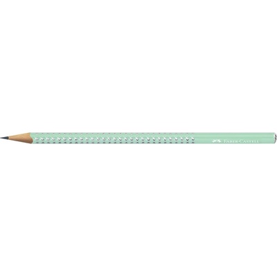 Faber-Castell Графитен молив, B, триъгълен, FABER-CASTELL "Sparkle Aurora", ментово зелен (118293)