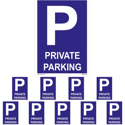 Walteco Private parking 210x297mm, formát A4, plastová tabuľka Množstvo: 10 ks , 20306BP2