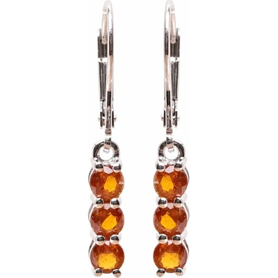 Nefertitis Náušnice stříbrné s broušenými oranžovými kyanity 014969 ORK NF45374