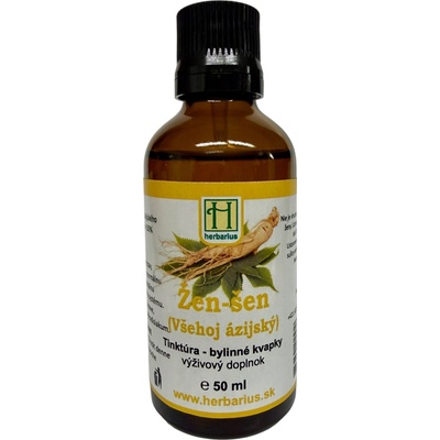 Herbárius Tinktúry Všehoj ázijský ženšen Bylinné kvapky 50 ml