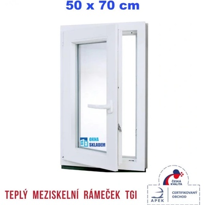 ERKADO 50x70 cm bílé otevíravé i sklopné levé