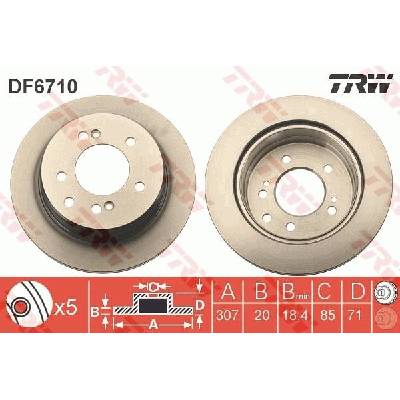 TRW Brzdový kotúč DF6710