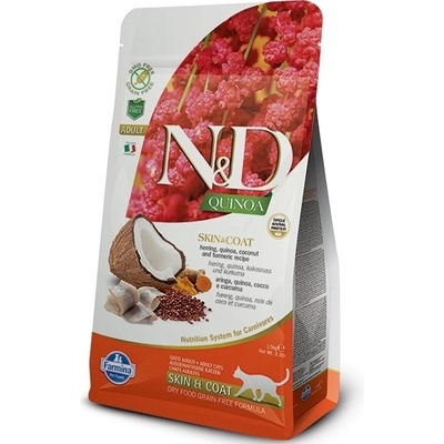 N&D GF Cat Adult Quinoa Skin&Coat Herring & Coconut 0,3 kg