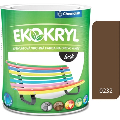 CHEMOLAK EKOKRYL Lesk V2062 0232 hnedá kávová 0,6l