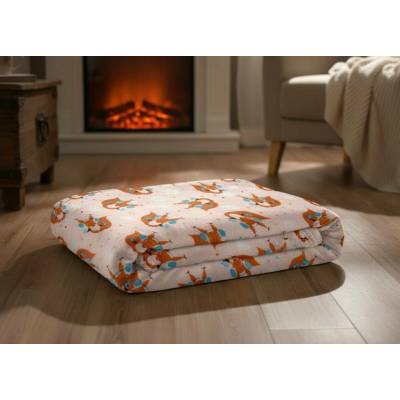 BBK vánoční deka z mikrovlákna X-Mas Friends motiv veverka se sluchátky 150x200
