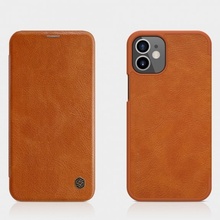 Pouzdro Nillkin Qin peněženkové z PU kůže iPhone 12 mini - hnědé