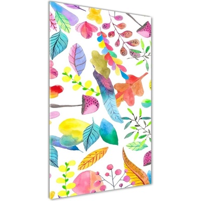 Vertikálny fotoobraz na skle Lístie a huby 50x100 cm