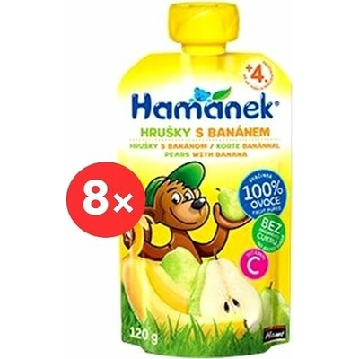 Hamánek Vrecúško s hruškami a banánom 8 x 120 g