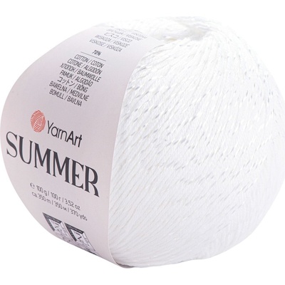 YARNART Summer 3 White Плетива прежда (Summer 3)