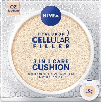 Nivea Hyaluron Cellular Filler Pečující make-up v houbičce 02 střední 15 g