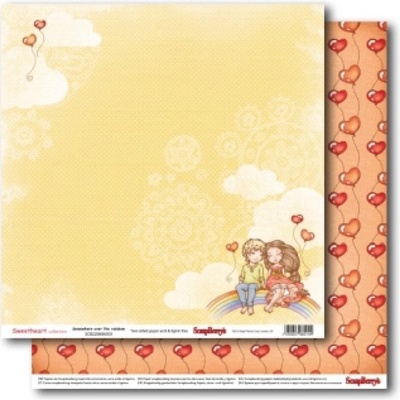 TEMPUS Scrapbookový oboustranný papír 30x30cm 190g Sweetheart