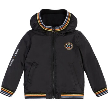 Image 1 of GUESS Черно яке ветровка за момче с цветни ленти Guess