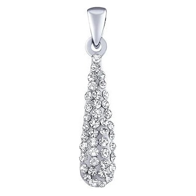 SILVEGO Strieborný prívesok kvapky so Swarovski Crystals číry ZT36106EW