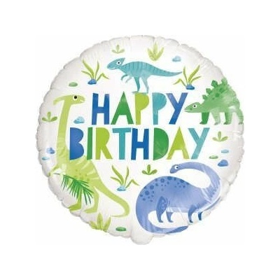 Balón foliový DINOSAURUS Happy birthday narozeniny 45 cm U78317