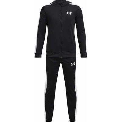 Under Armour chlapčenská tepláková súprava KNIT HOODED TRACK SUIT čierna biela