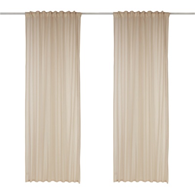 LIVARNO home Sada závěsů, 2dílná, 135 x 254 cm (béžová) – Zboží Mobilmania