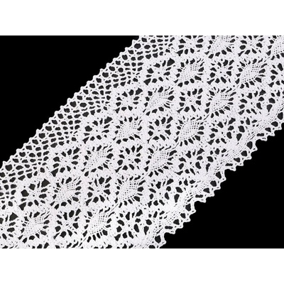 Bavlněná krajka paličkovaná šíře 14 cm Varianta: 1 bílá, Balení: 1 m – Zboží Mobilmania