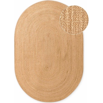 Hanse Home Двустранен ръчно изработен ютен килим в естествен цвят 160x230 cm Braided - Hanse Home (106005-160x230 Oval)
