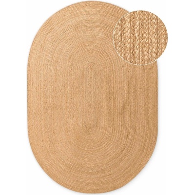 Hanse Home Двустранен ръчно изработен ютен килим в естествен цвят 160x230 cm Braided - Hanse Home (106005-160x230 Oval)