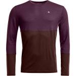 Ortovox Мъжко мериносово термобельо Ortovox 185 Rock'N'Wool Long Sleeve Merino base layer - Dark Wild Berry - размер XXL (015-1350-1015)