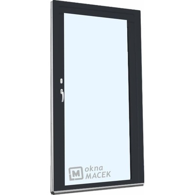 KNIPPING Plastové balkonové dveře - 70 AD antracit/bílá jednostranně pravé 90 x 210 cm – Sleviste.cz